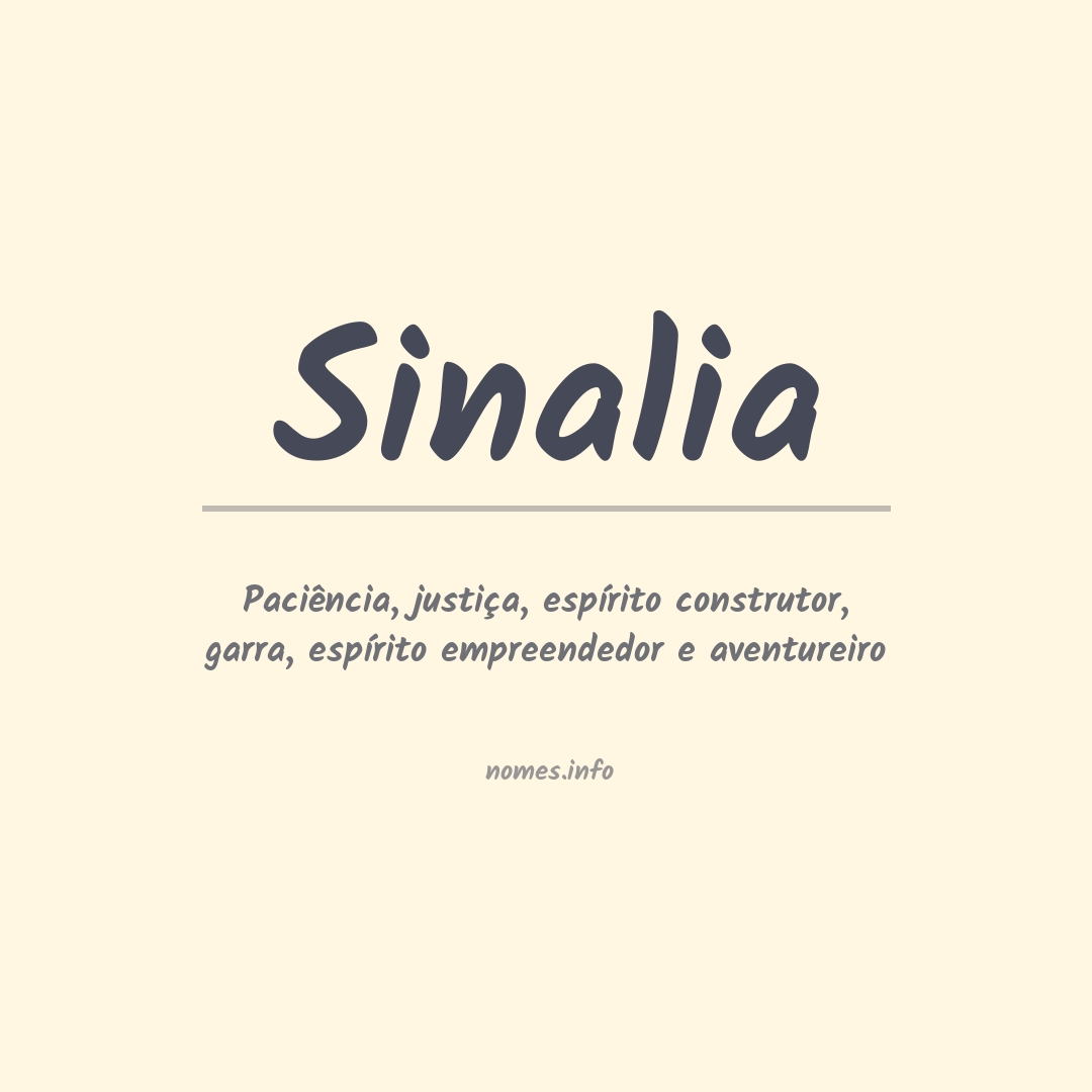 Significado do nome Sinalia