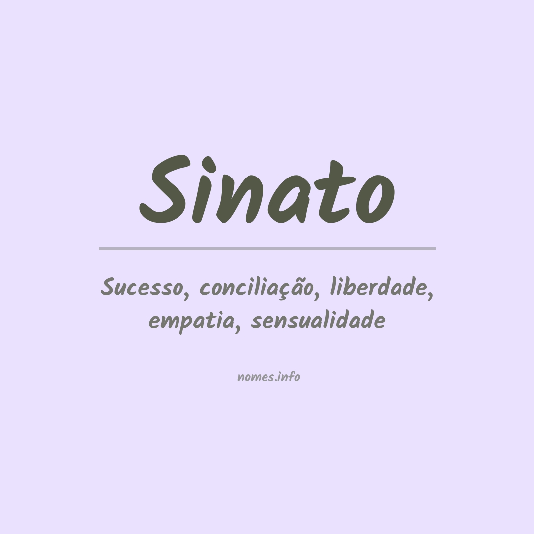 Significado do nome Sinato