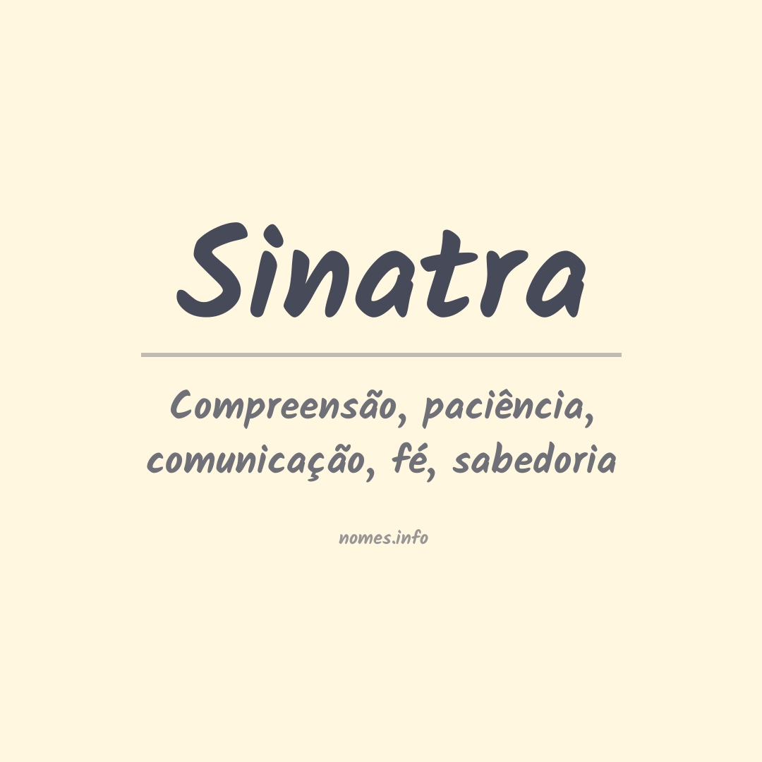 Significado do nome Sinatra