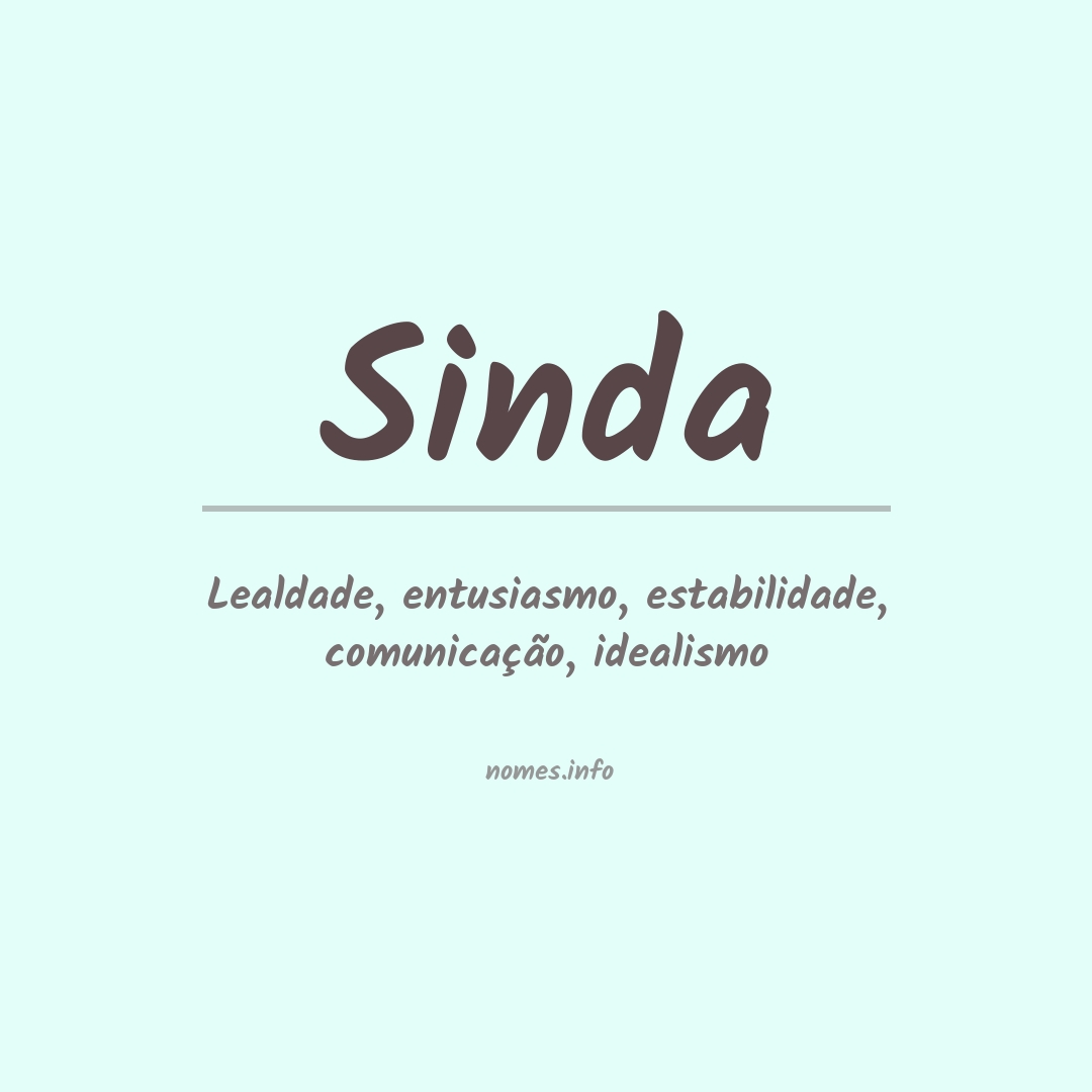 Significado do nome Sinda