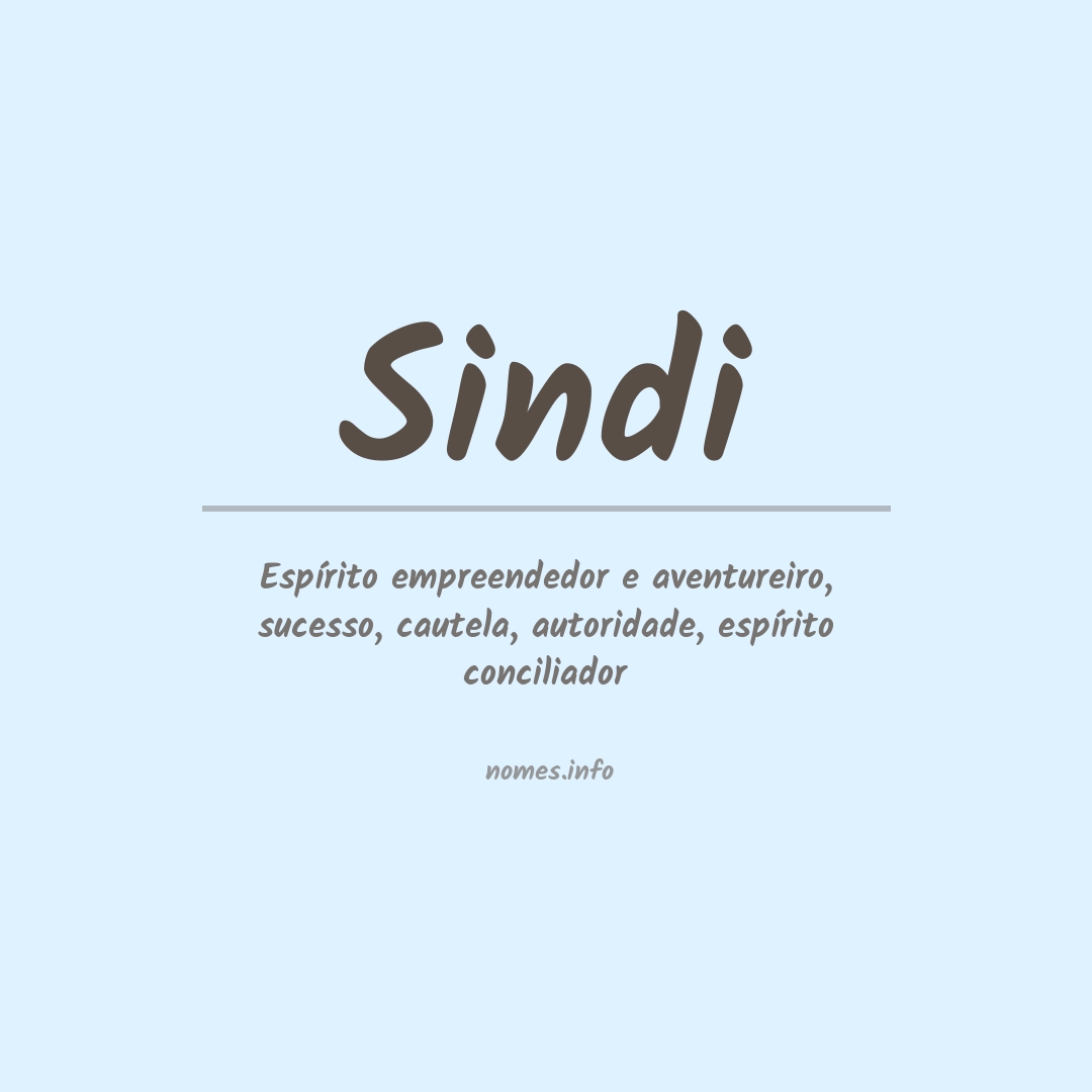 Significado do nome Sindi