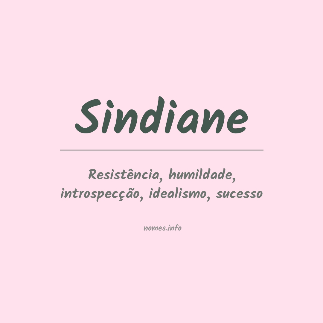 Significado do nome Sindiane