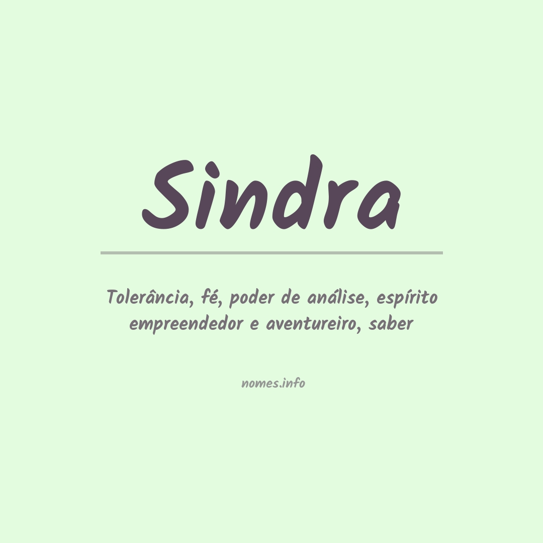 Significado do nome Sindra