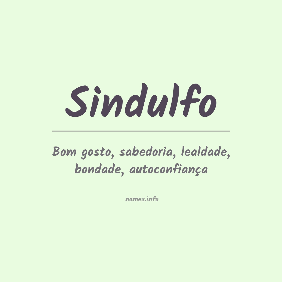 Significado do nome Sindulfo