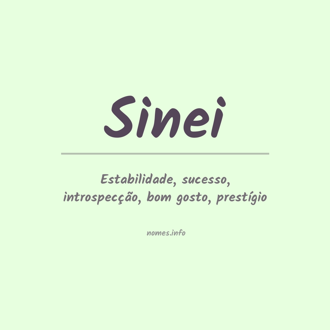 Significado do nome Sinei