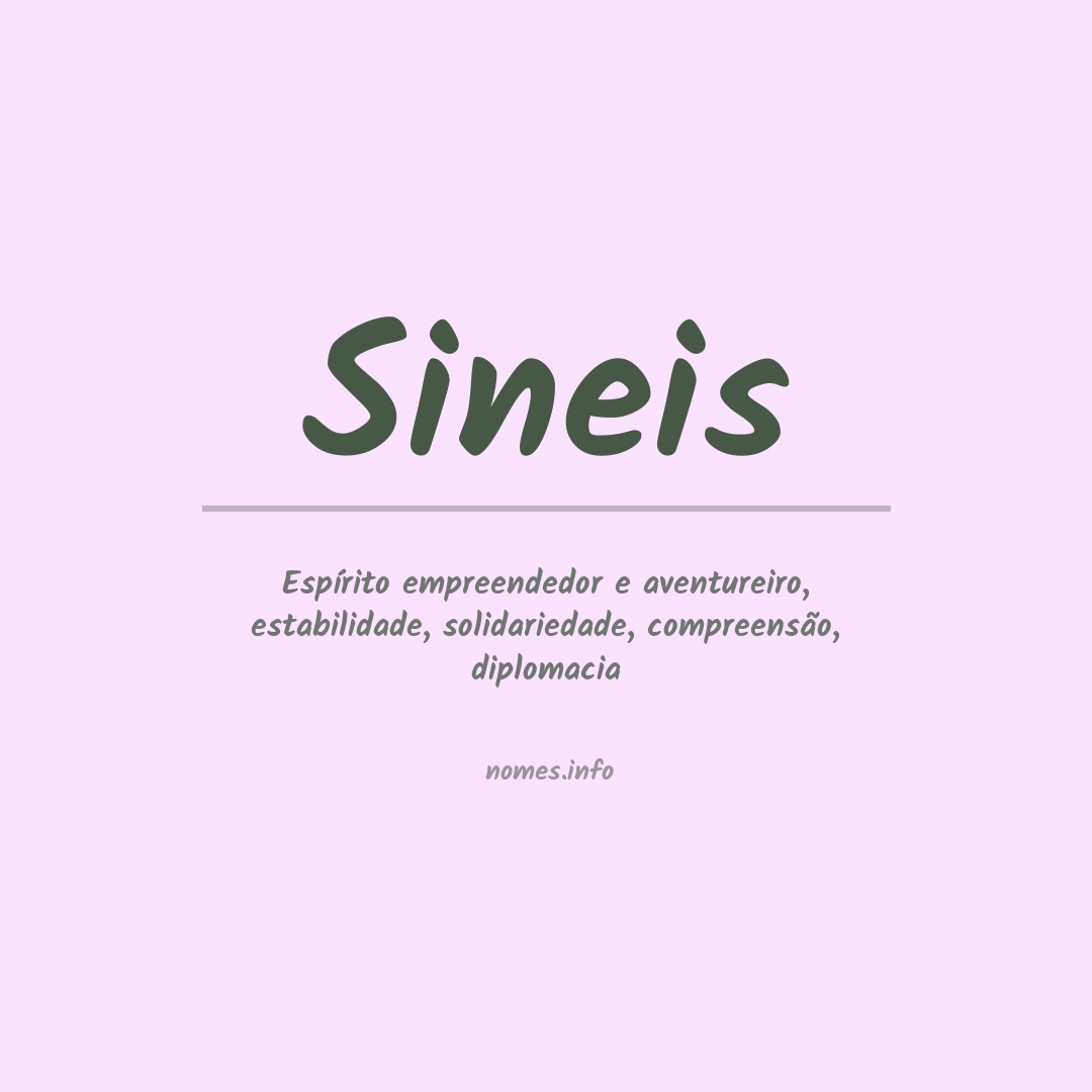 Significado do nome Sineis