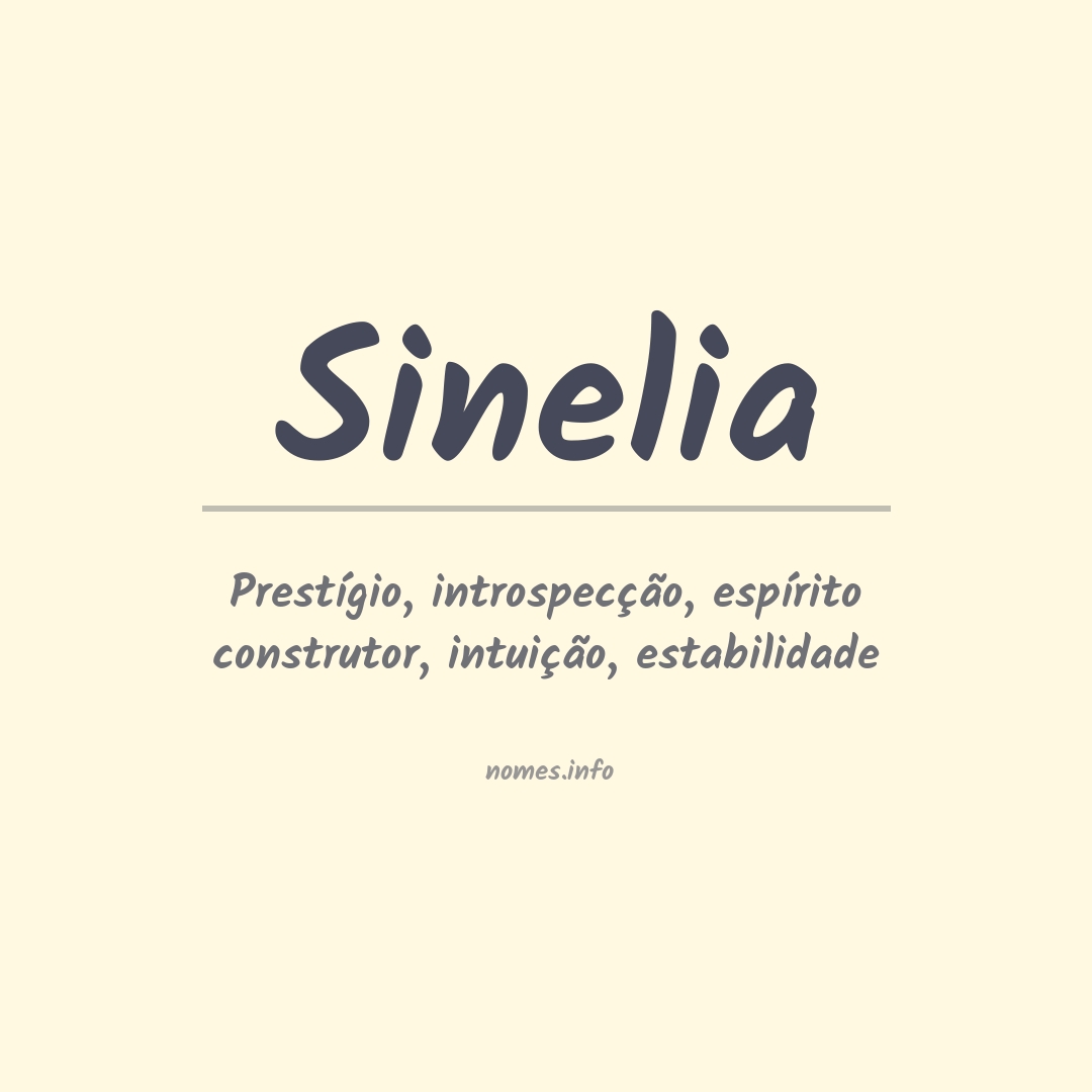 Significado do nome Sinelia