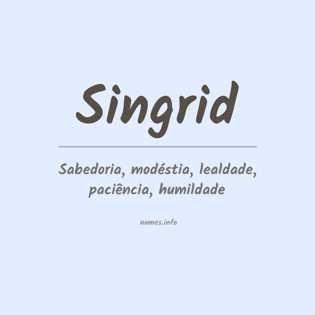 Significado do nome Singrid
