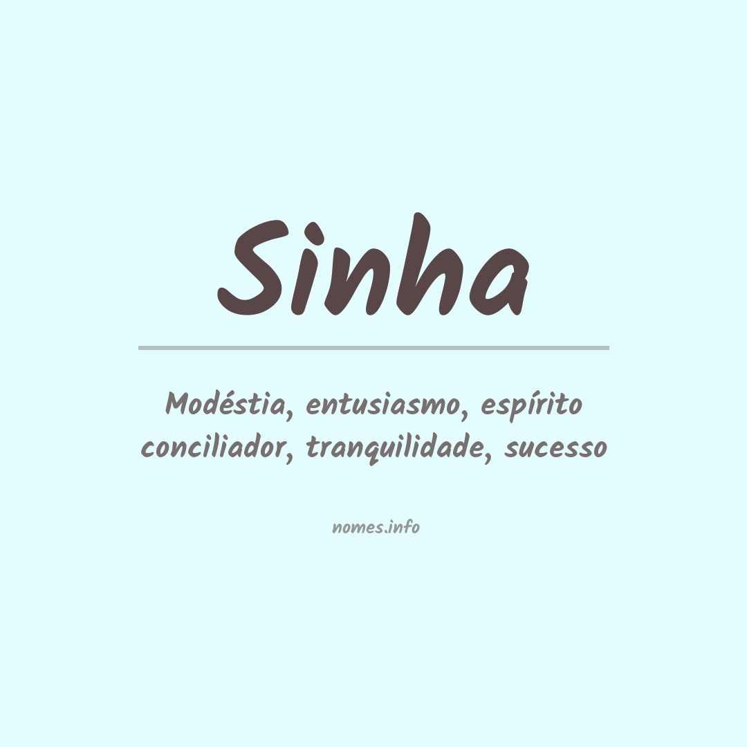 Significado do nome Sinha