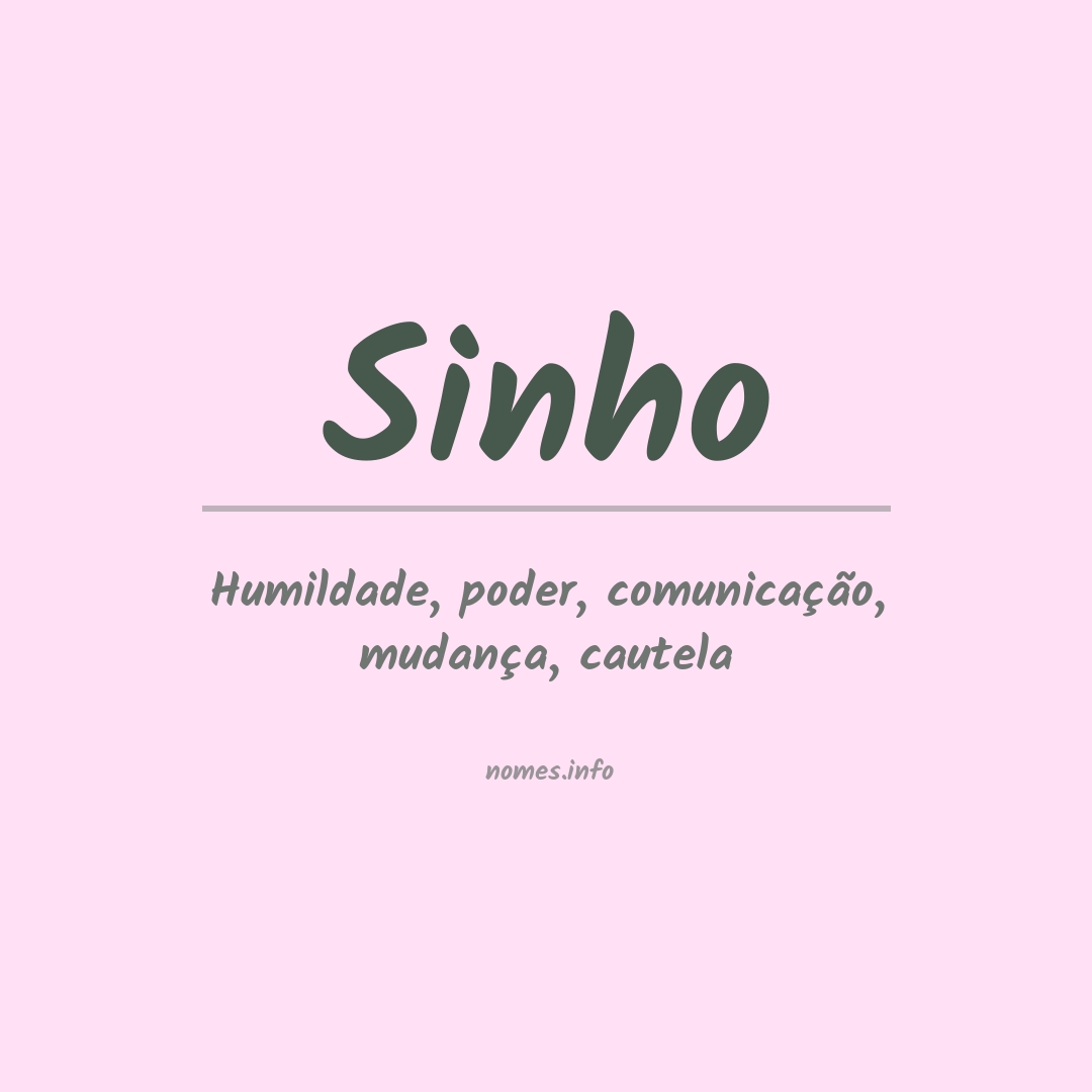 Significado do nome Sinho