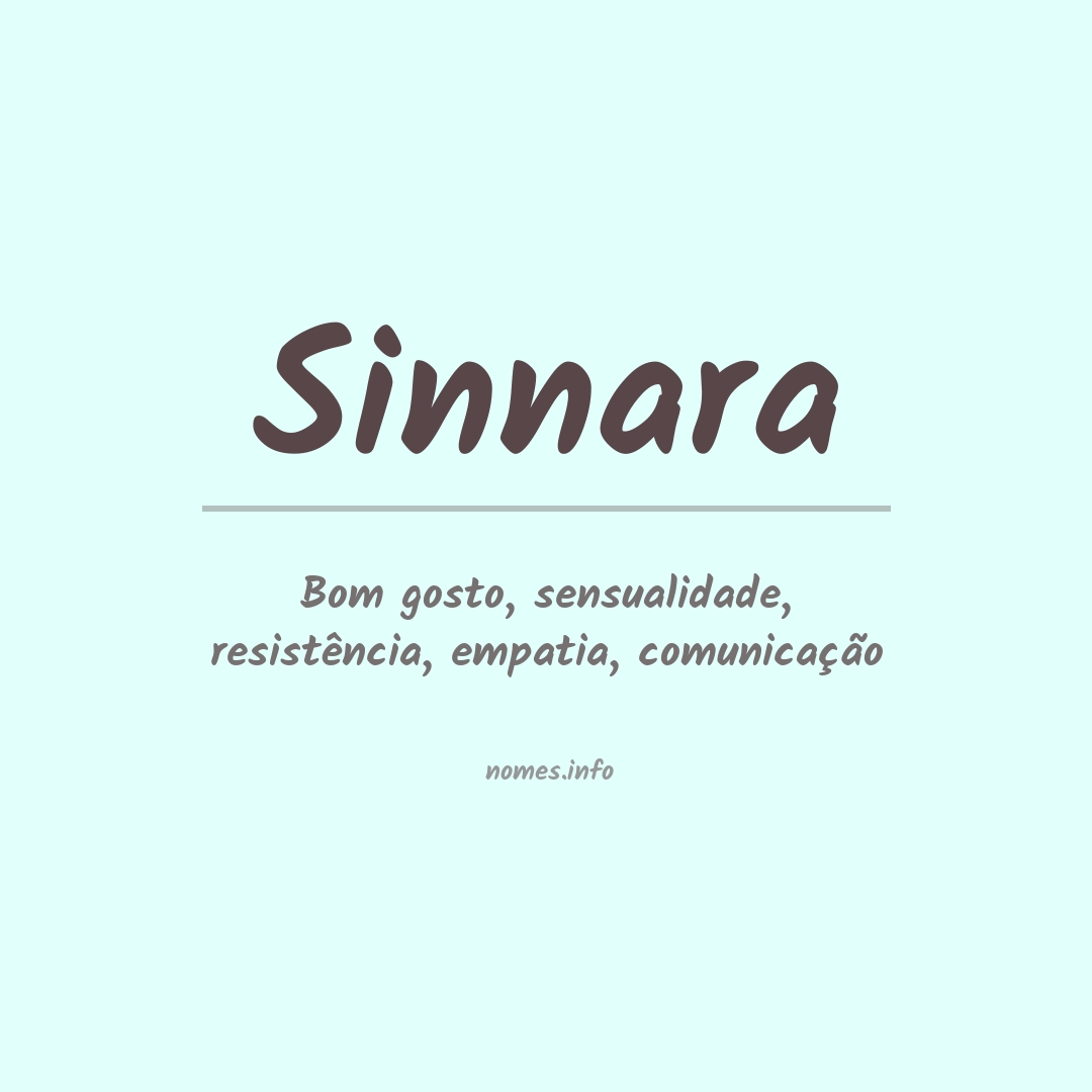 Significado do nome Sinnara