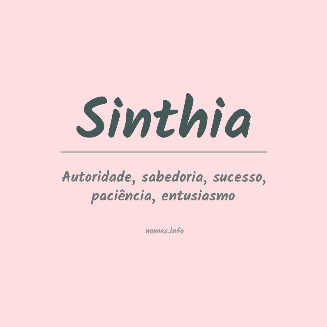 Significado do nome Sinthia