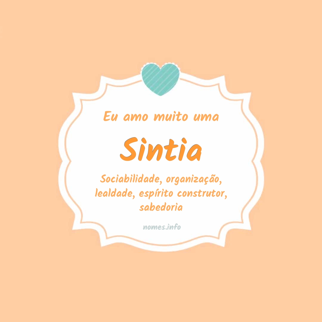 Eu amo muito Sintia