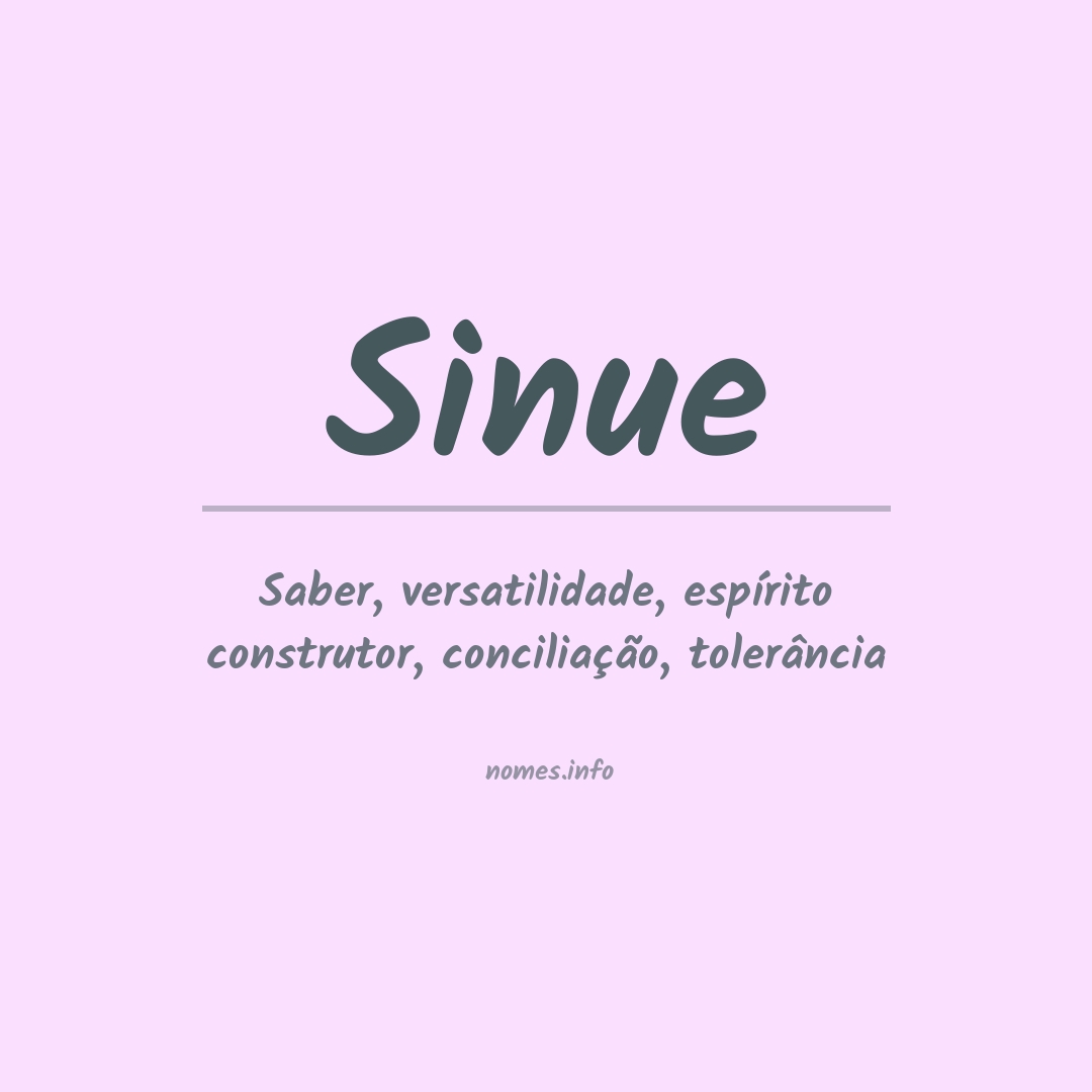 Significado do nome Sinue