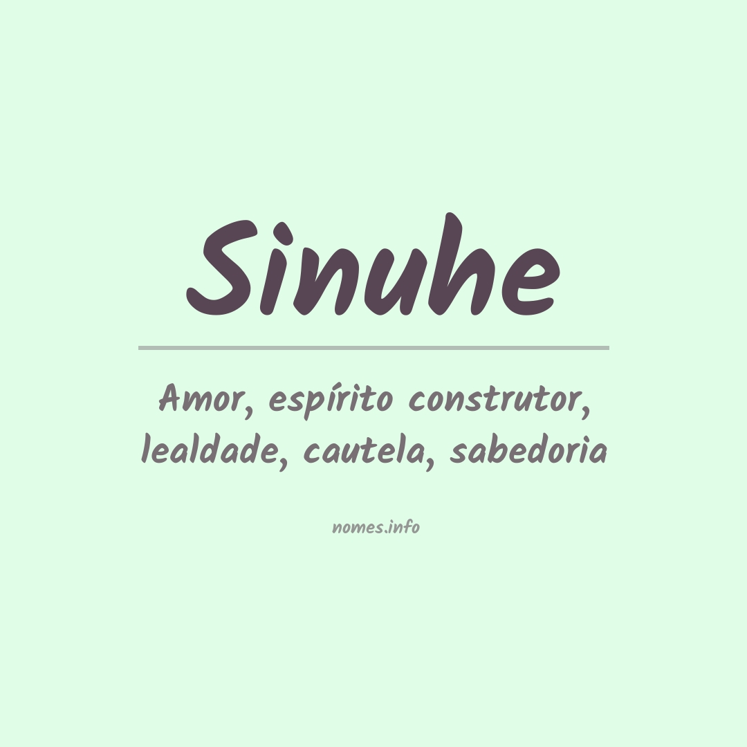 Significado do nome Sinuhe