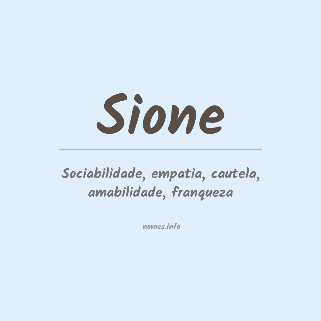 Significado do nome Sione