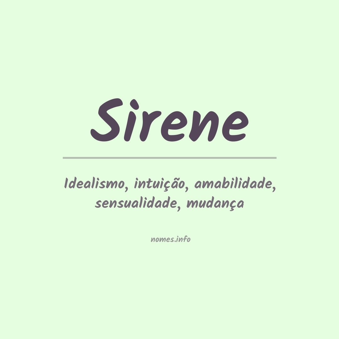 Significado do nome Sirene