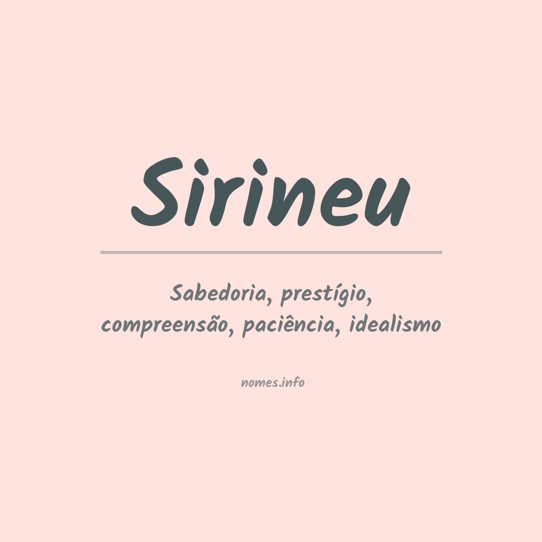 Significado do nome Sirineu