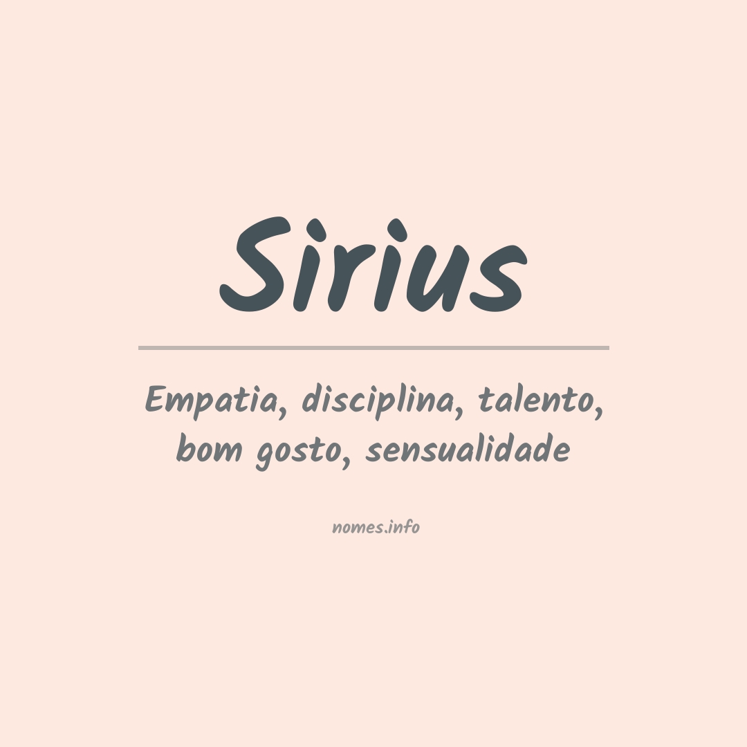 Significado do nome Sirius