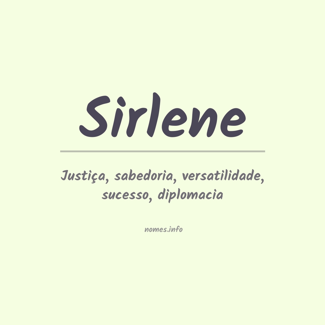 Significado do nome Sirlene