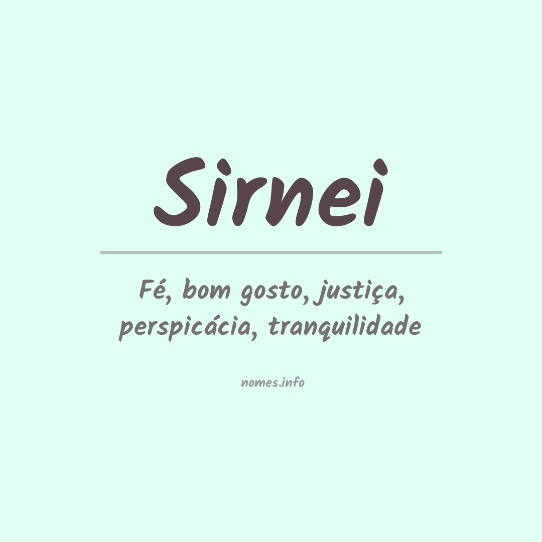 Significado do nome Sirnei