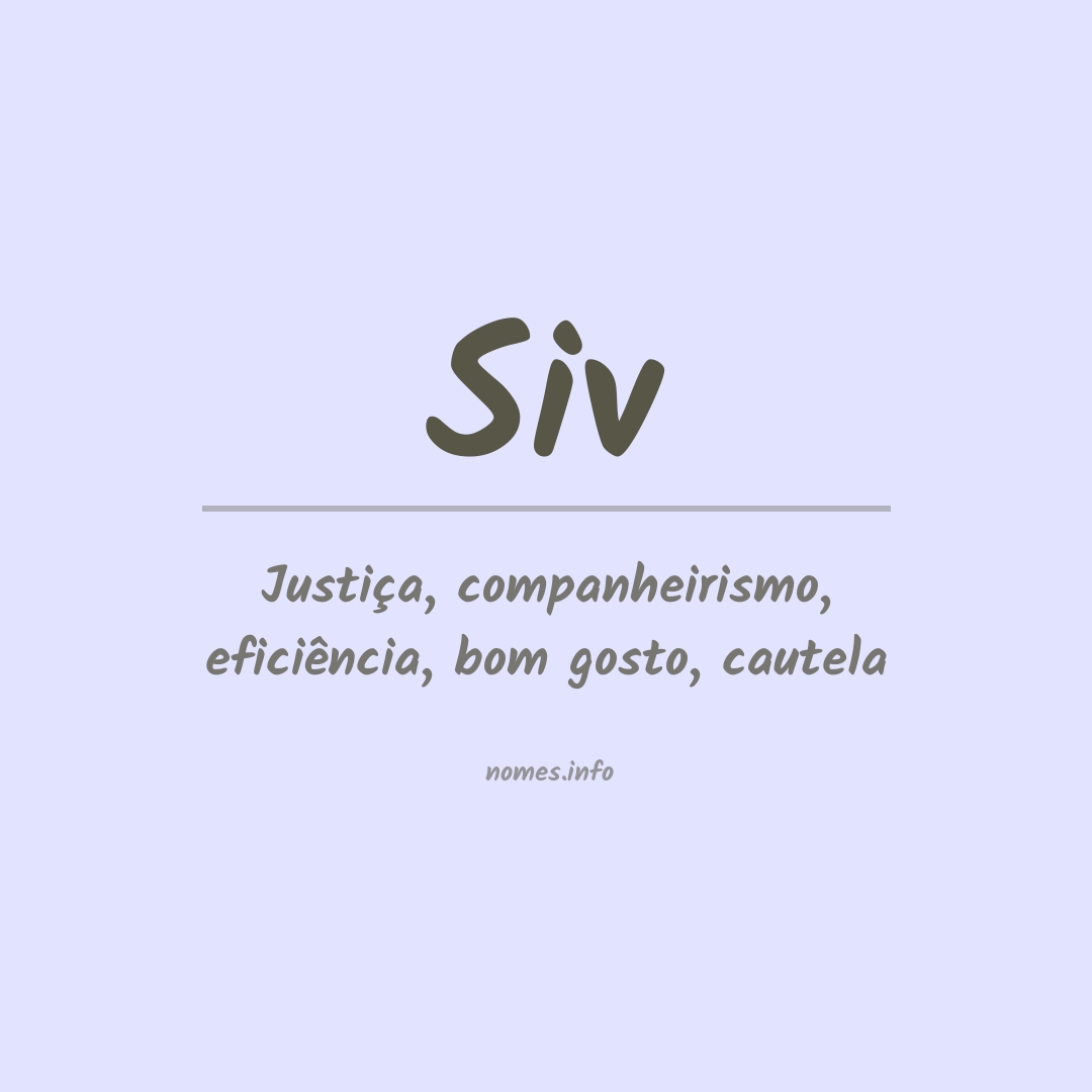 Significado do nome Siv