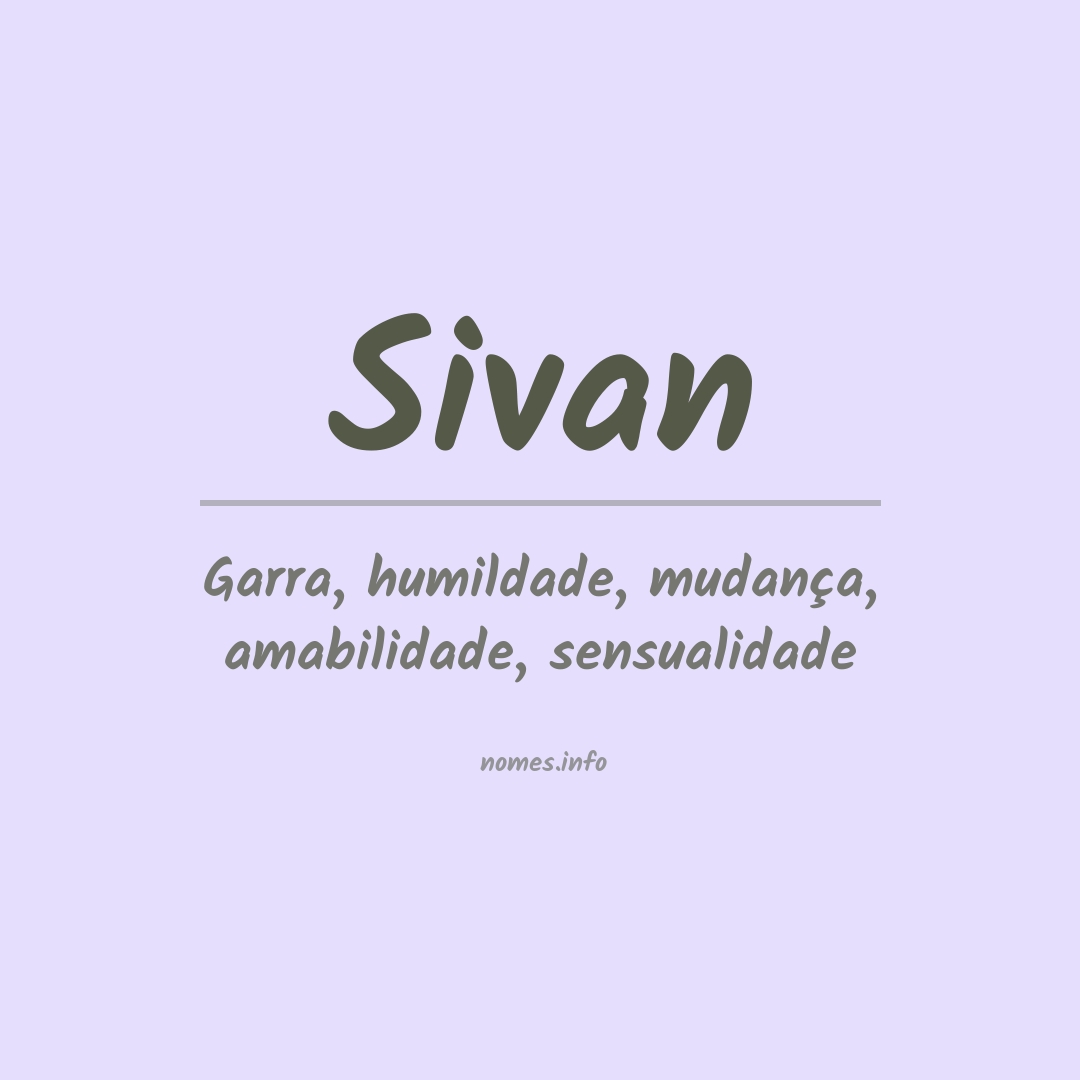 Significado do nome Sivan
