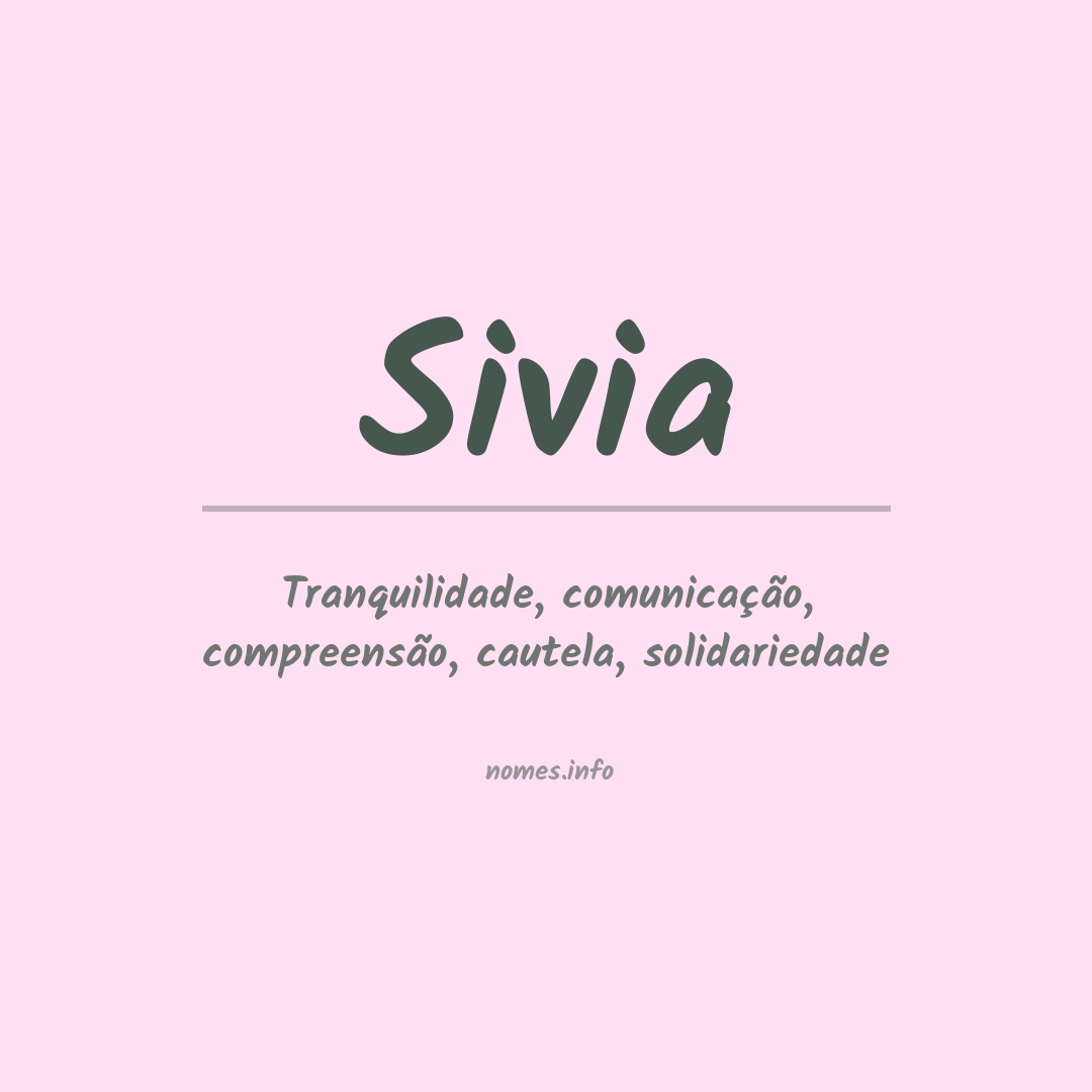 Significado do nome Sivia