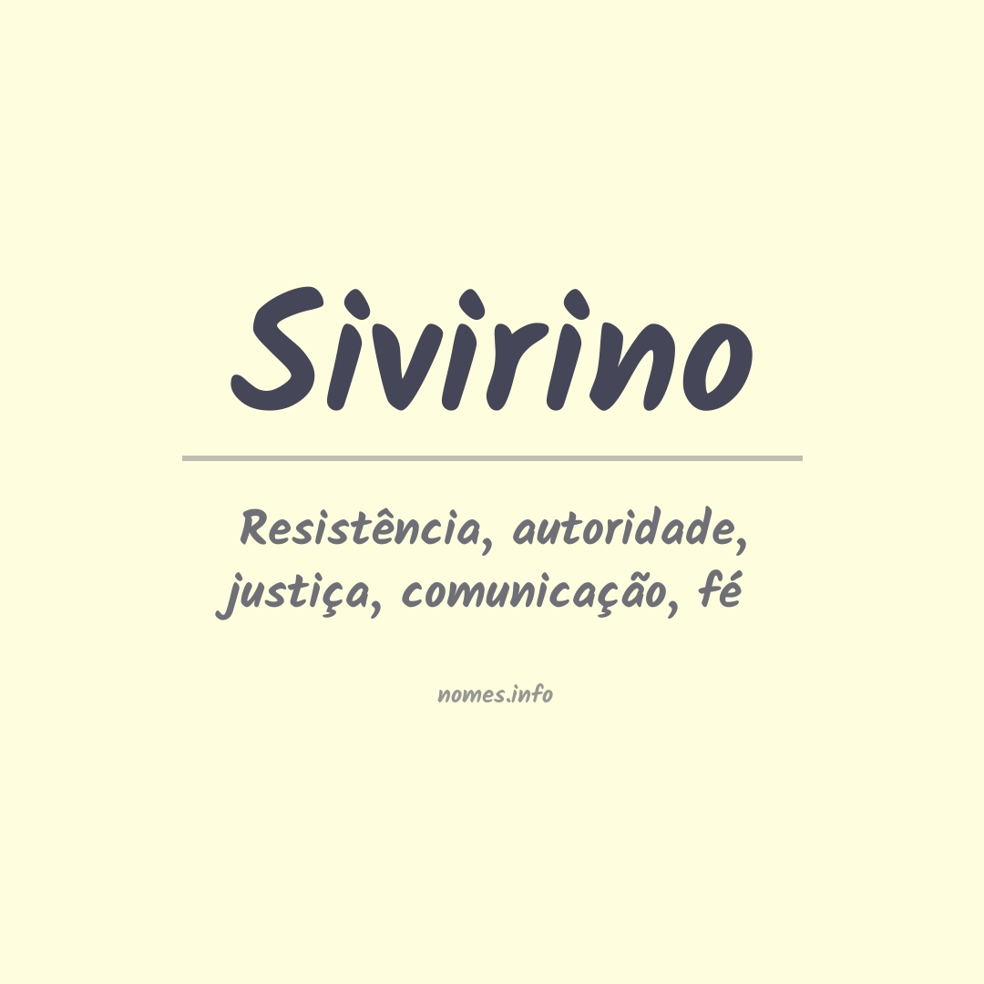 Significado do nome Sivirino