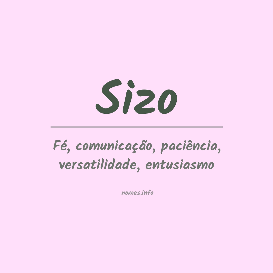 Significado do nome Sizo