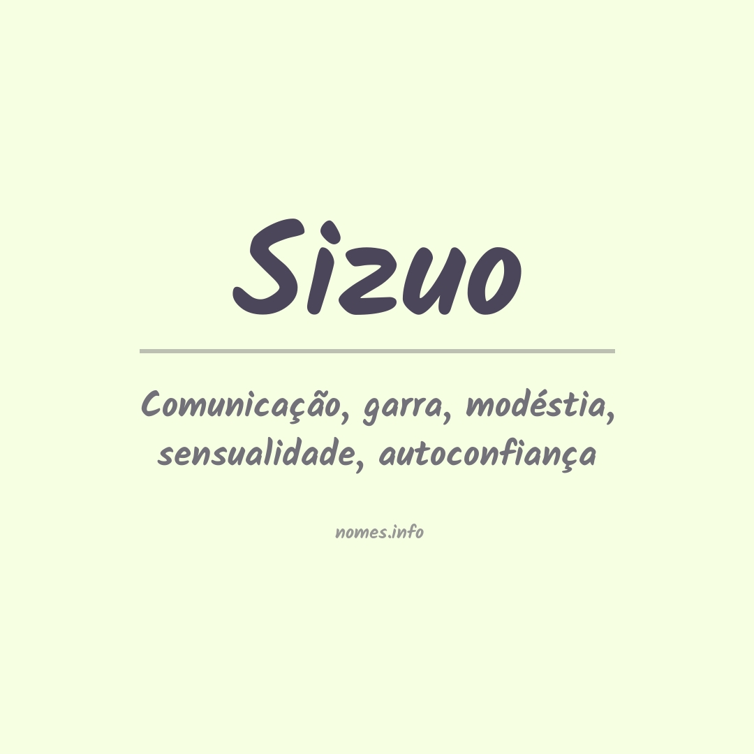 Significado do nome Sizuo