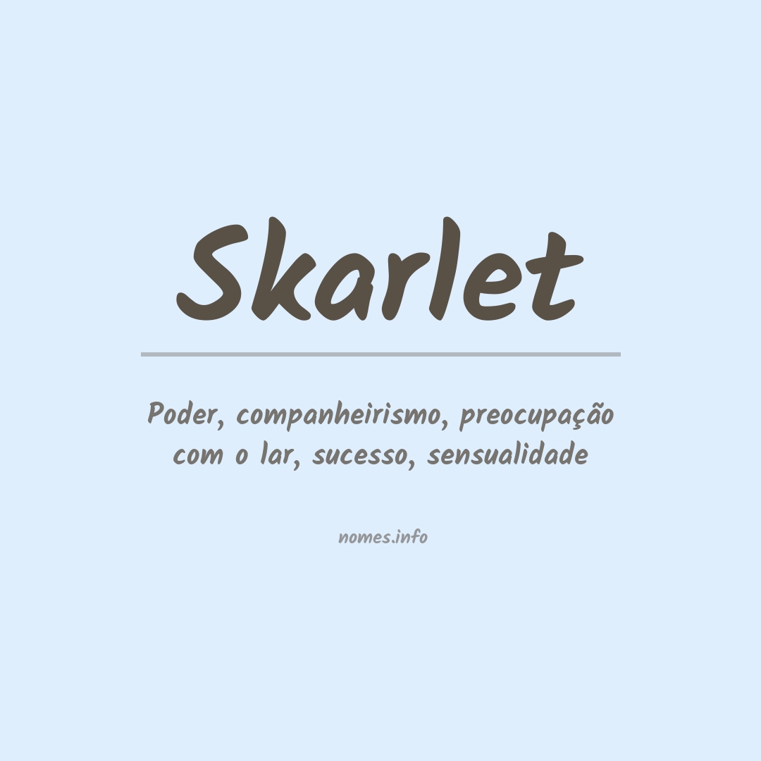 Significado do nome Skarlet