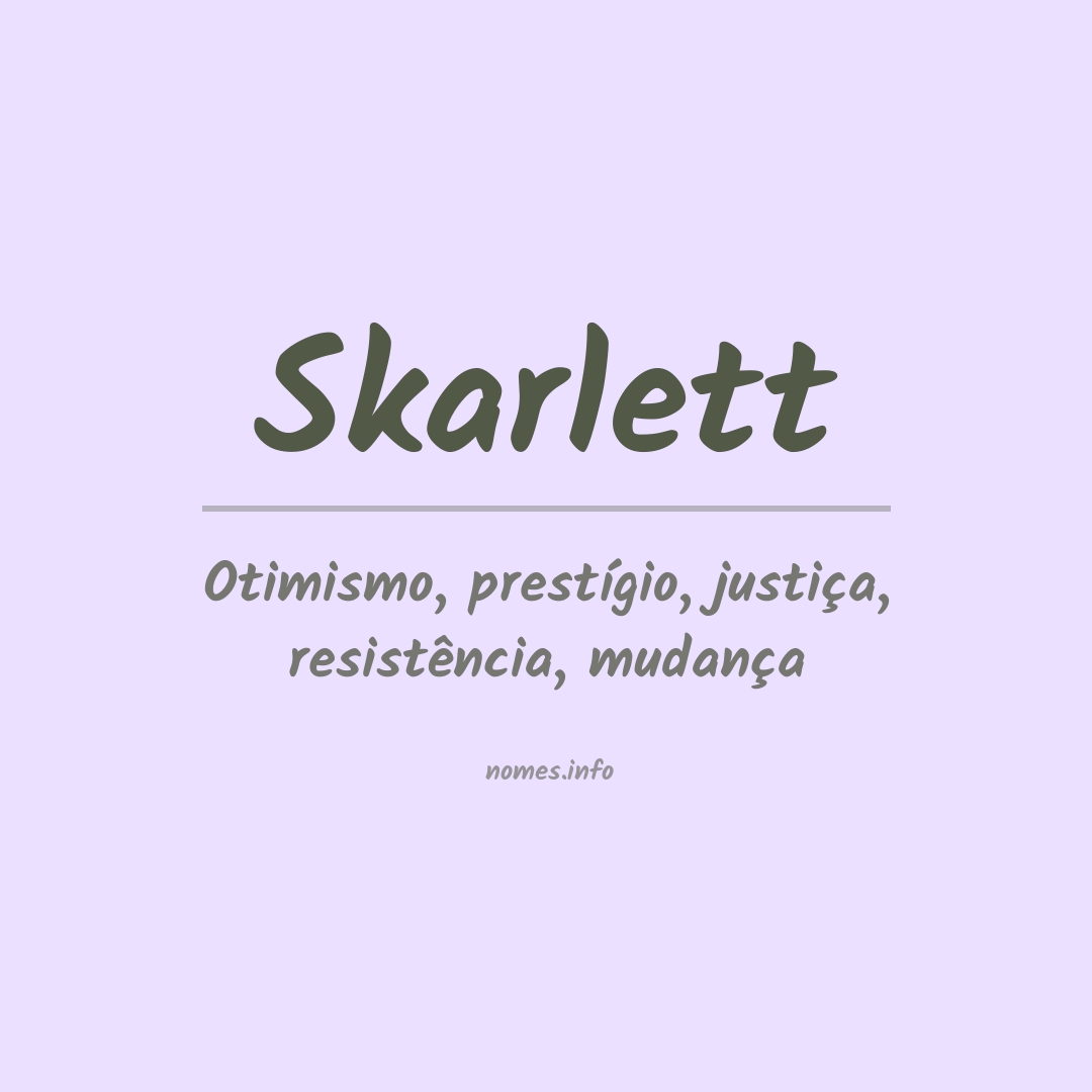 Significado do nome Skarlett