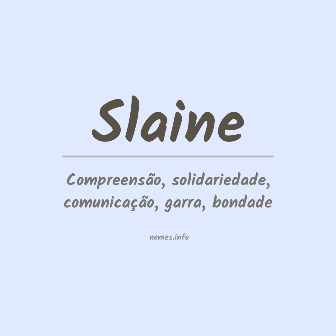 Significado do nome Slaine