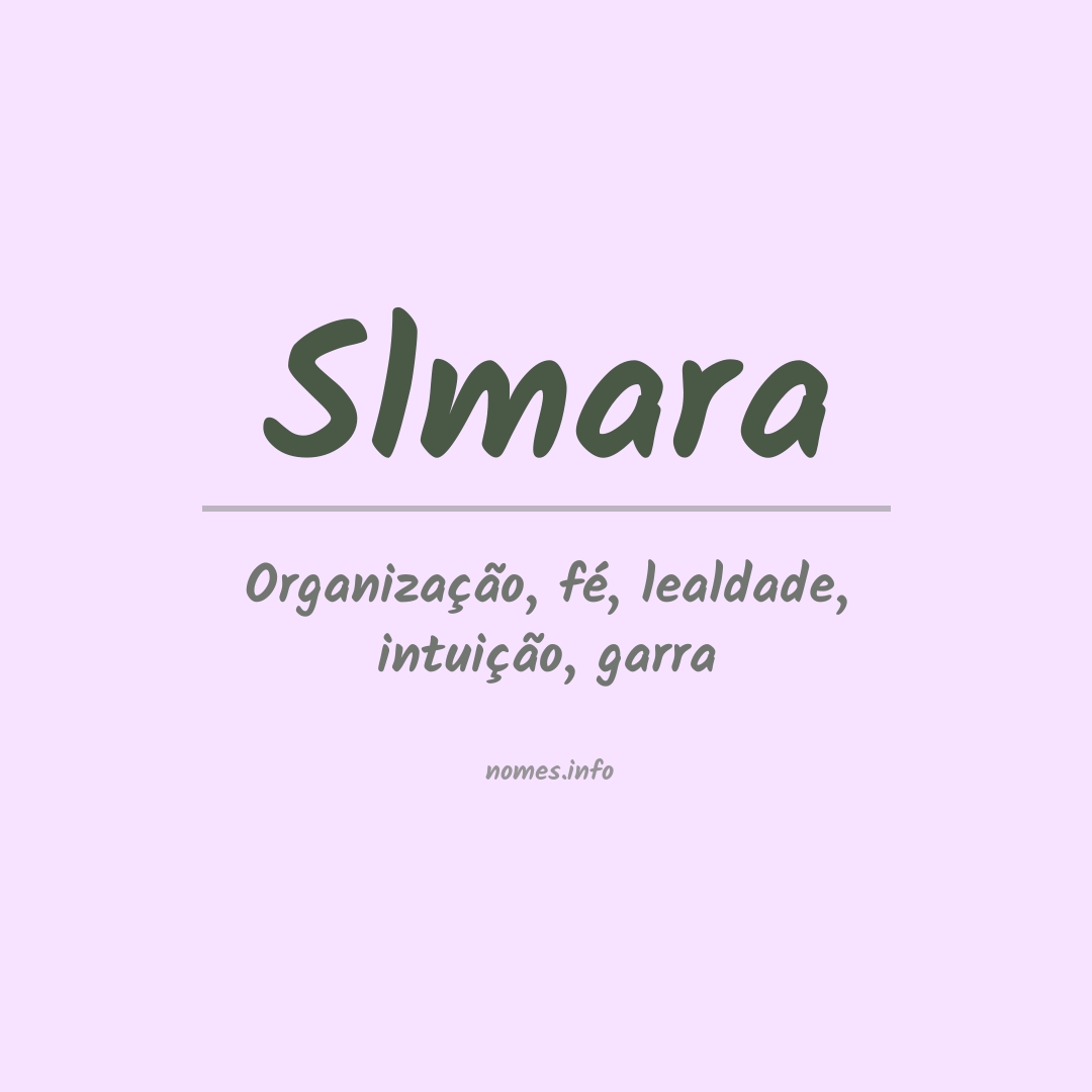 Significado do nome Slmara