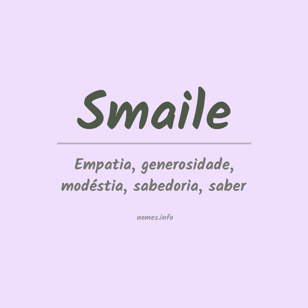 Significado do nome Smaile