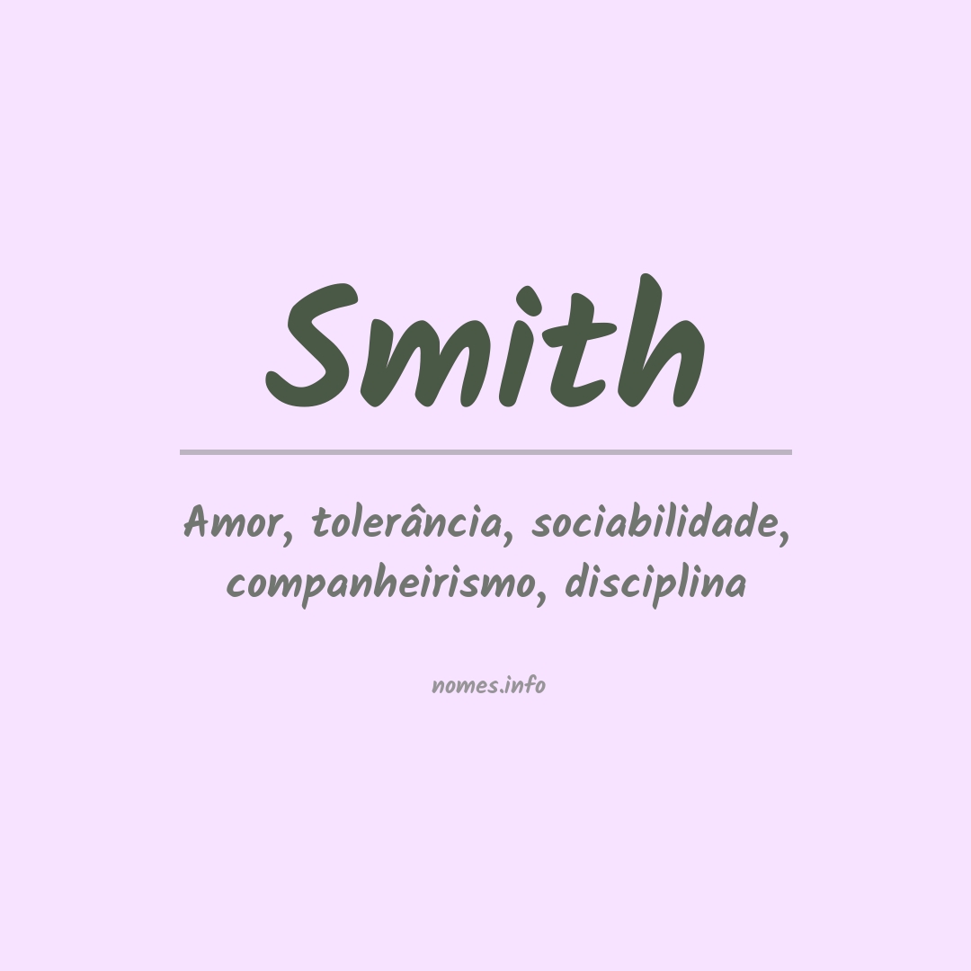 Significado do nome Smith