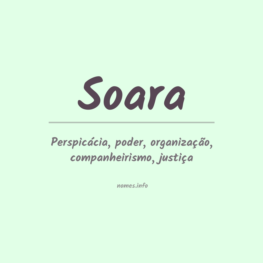 Significado do nome Soara