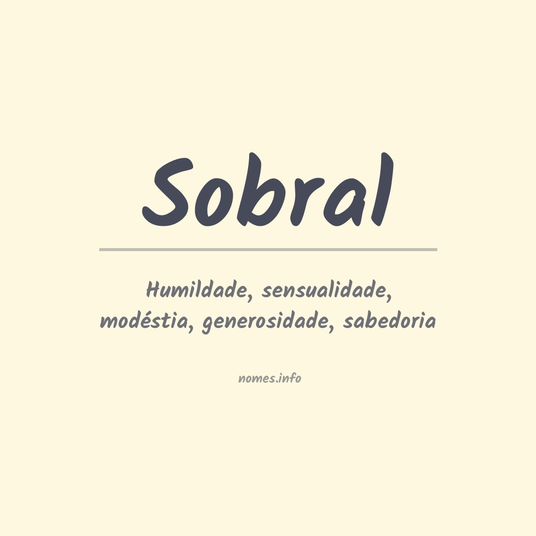 Significado do nome Sobral
