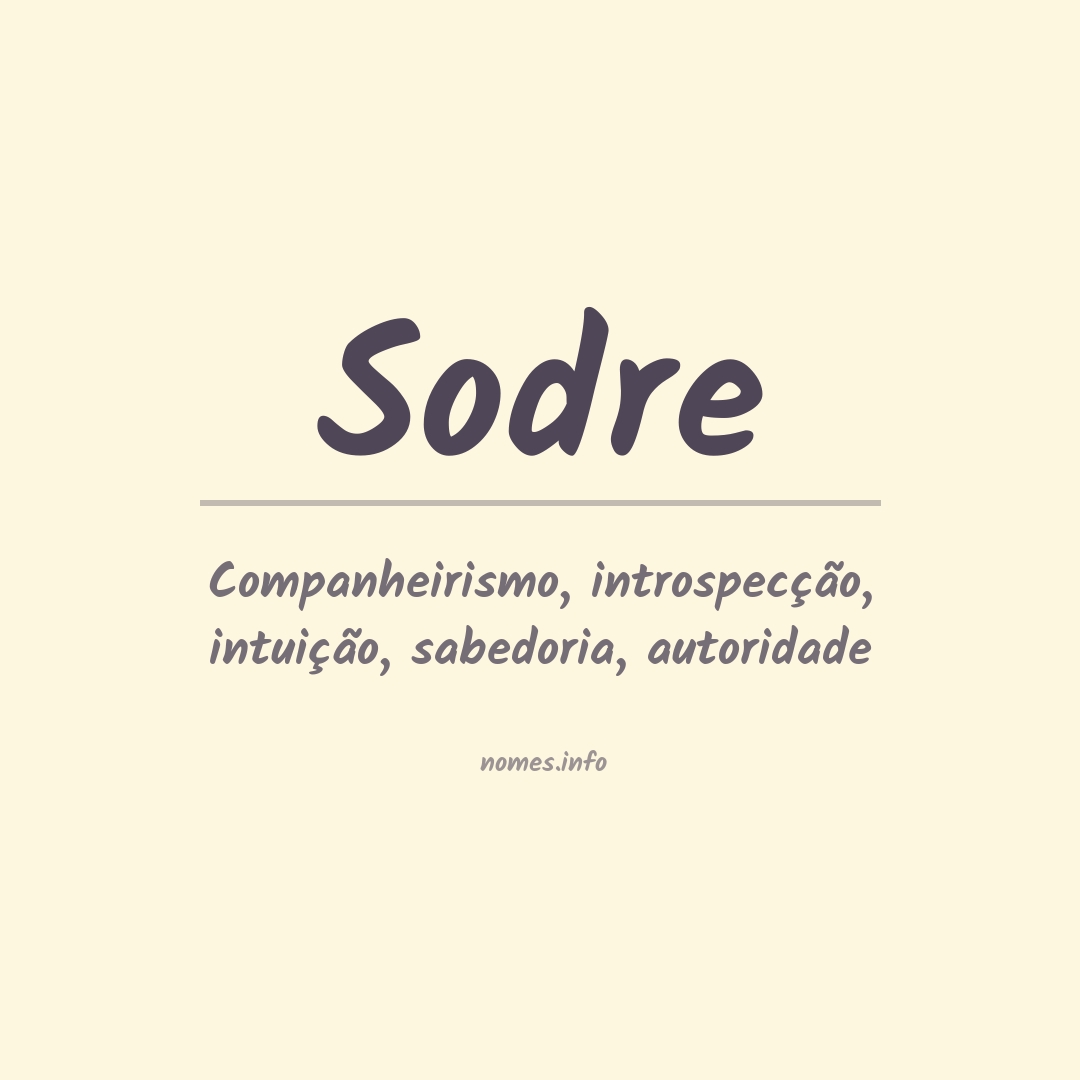 Significado do nome Sodre