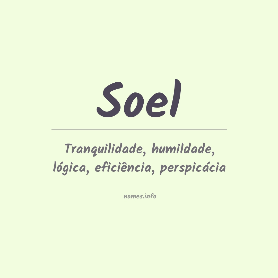 Significado do nome Soel