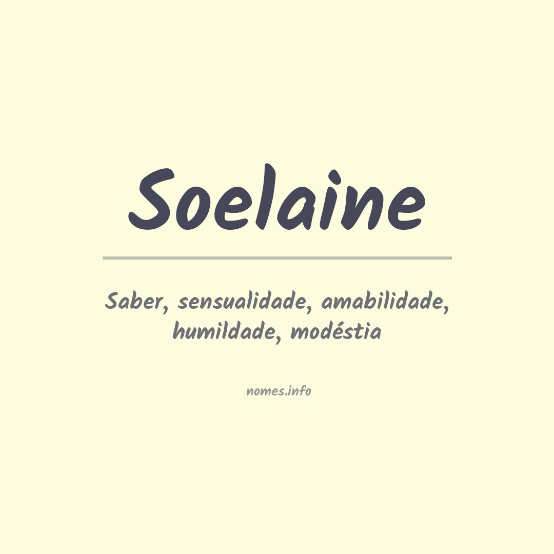 Significado do nome Soelaine