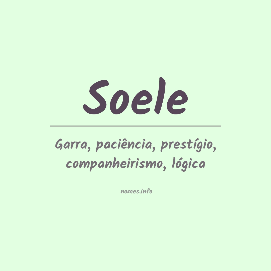 Significado do nome Soele