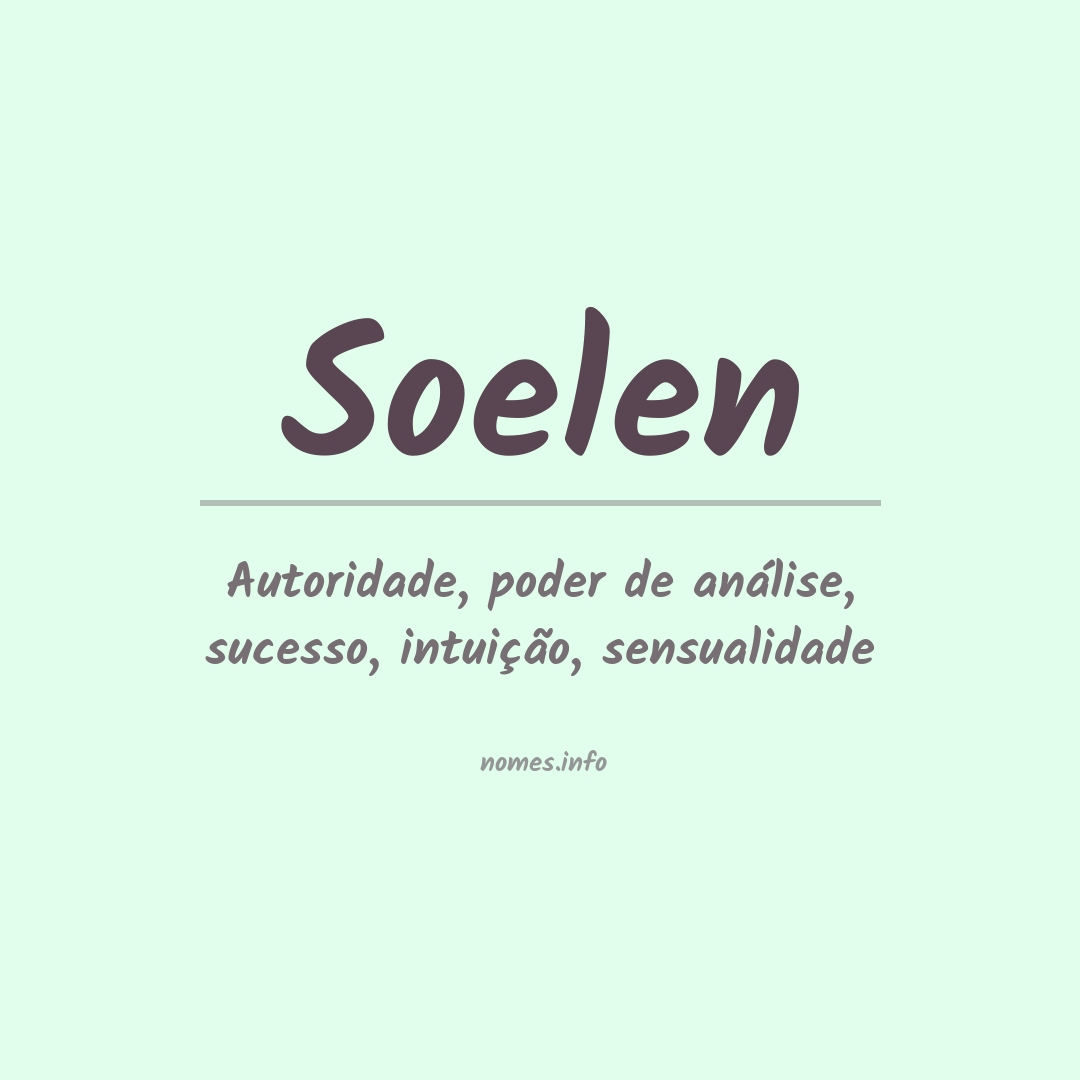 Significado do nome Soelen