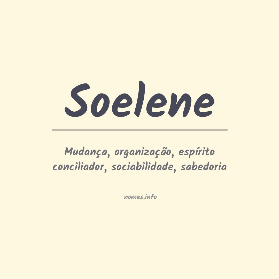 Significado do nome Soelene