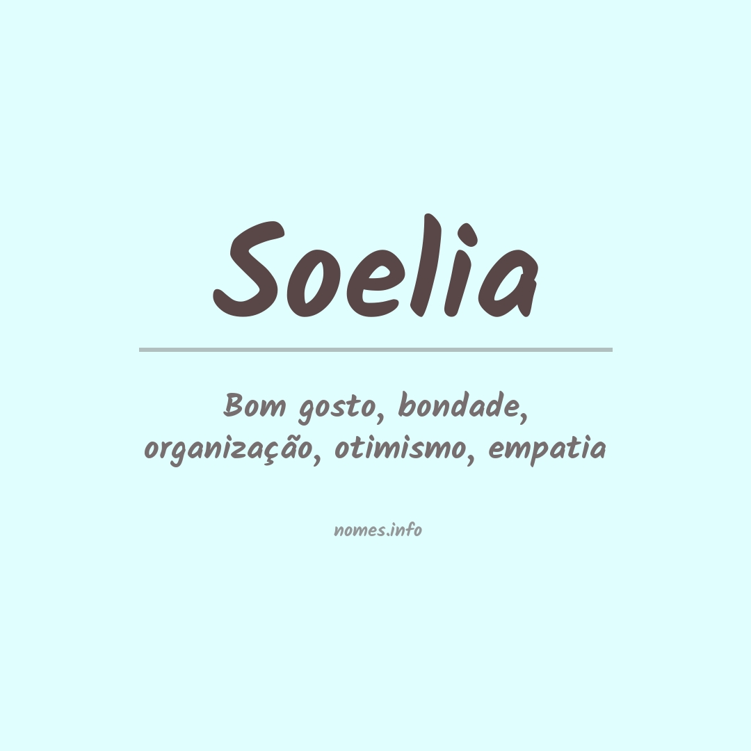 Significado do nome Soelia