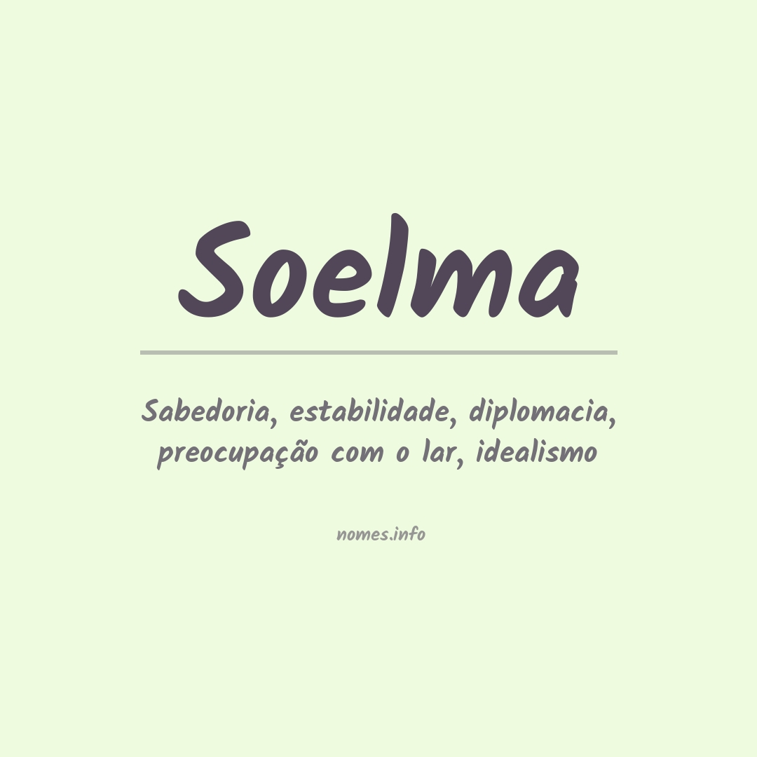 Significado do nome Soelma