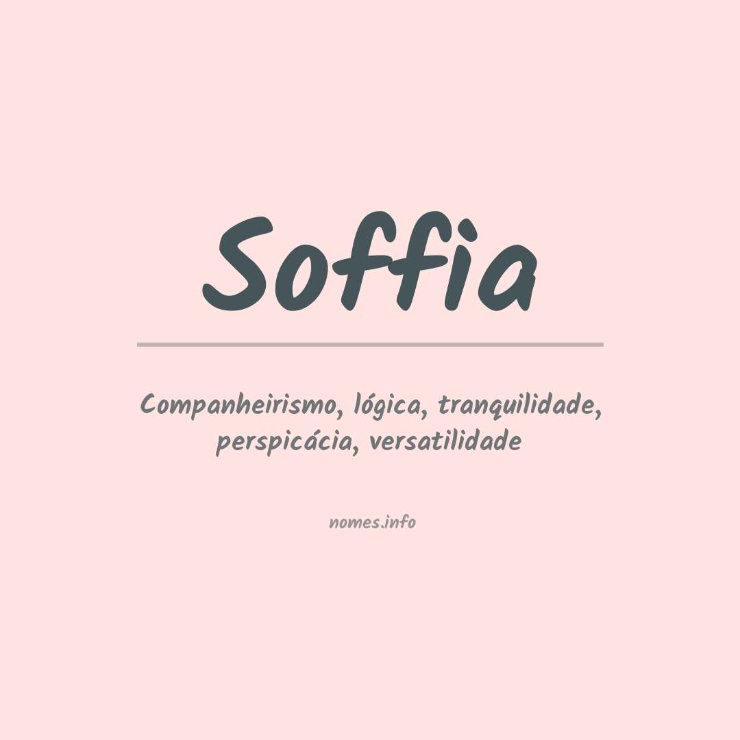 Significado do nome Soffia