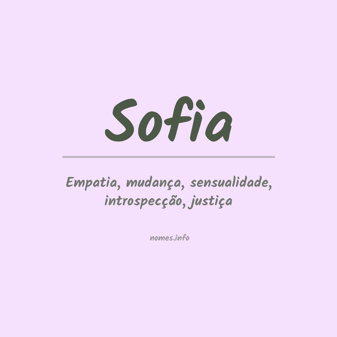 Significado do nome Sofia
