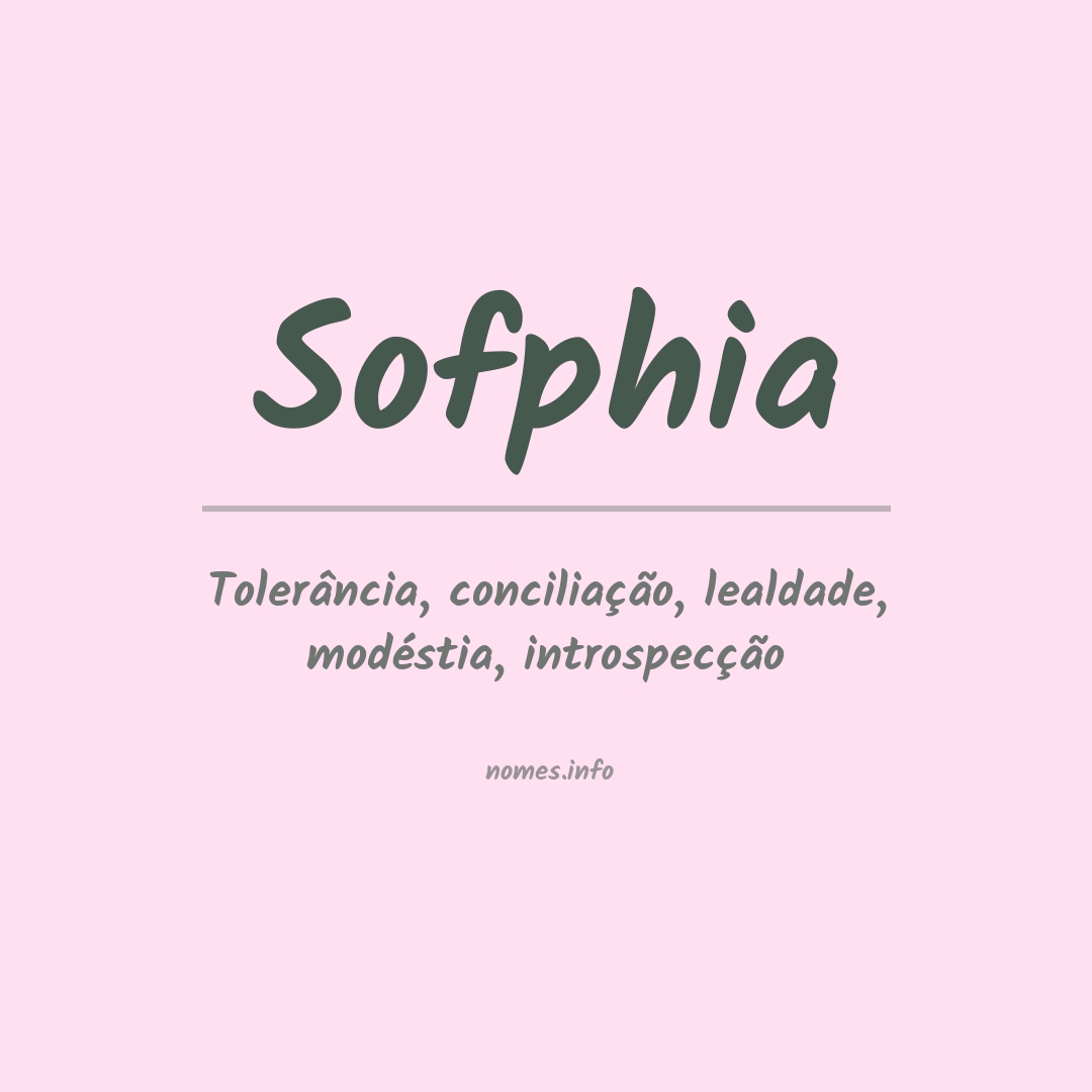 Significado do nome Sofphia